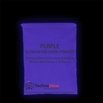 Glow in the Dark & UV Reactive Powder - Multipurpose PRO-Series Natural Purple, 2 Ounces (57g)