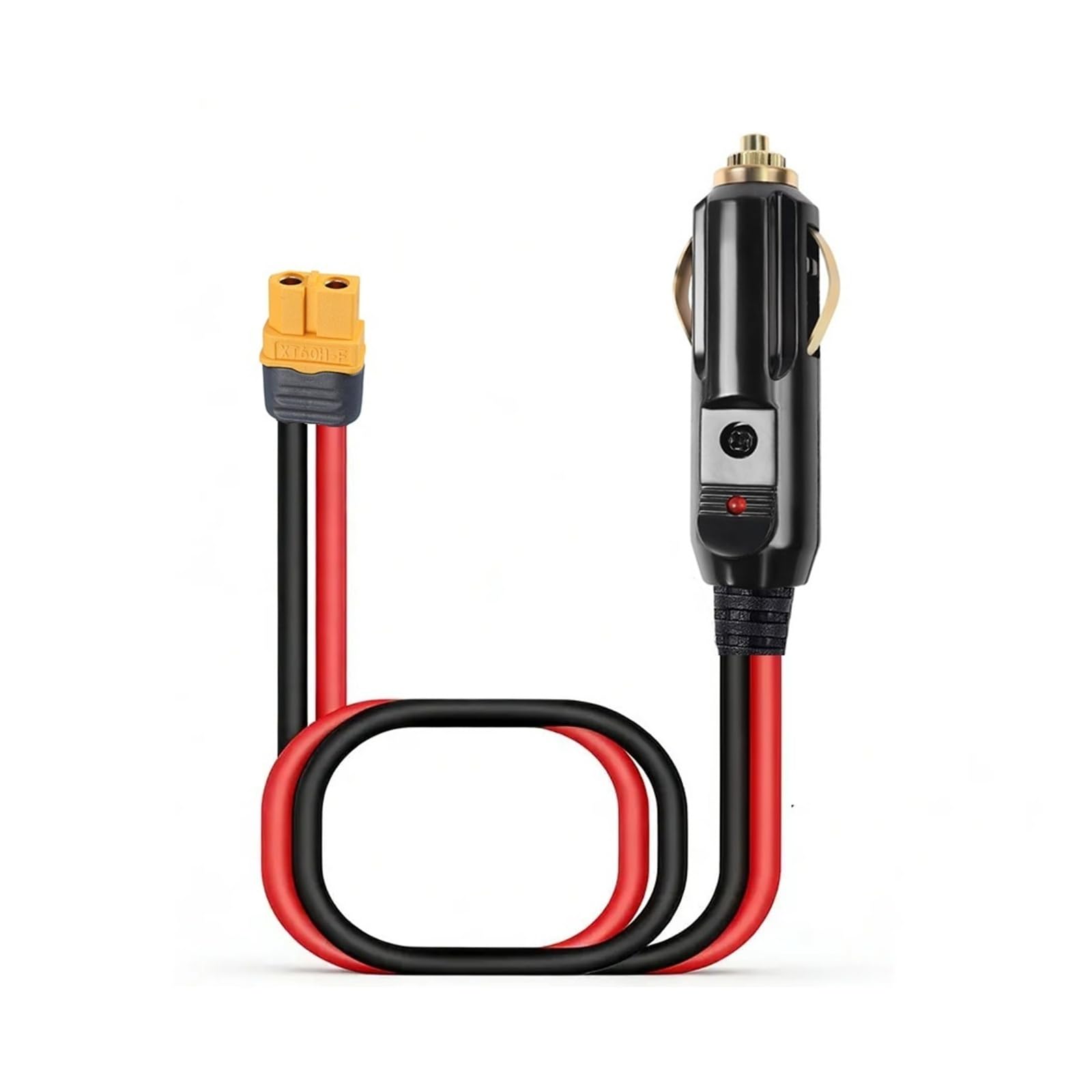 XT60 to Cigarette Lighter - Cable adaptador de 12 V 24 V para estación de alimentación (1 m)
