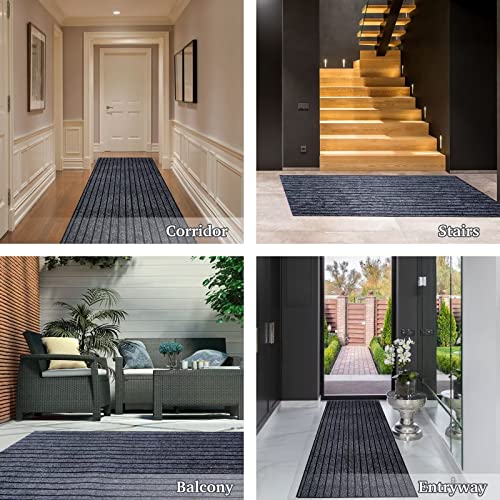 Aminana Custom Sizes Runner Rug 2Ft X 6Ft Indoor Outdoor Utility Carpet Runner,Area Rugs With Non-Slip Rubber Backing For Hallway Kitchen Entryway Balcony Garage Stair Laundry Room #TOP5