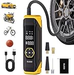 Gonfleur de pneus Portable Air Compresseur, 180 PSI Air Pompe pour voiture, 8X Plus rapide Portable Air Compresseur avec jauge de pression numérique & Arrêt automatique, gonfleur de pneus pour pneus de voiture, bicyclette, boule et autres