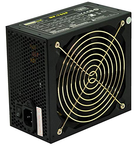 Rhombutech® 700 Watt PC-Netzteil ATX - Gaming - Saving Power - Effizient bis zu 84% - Aktiv PFC - 140mm kugelgelagerter Lüfter (MP-700)