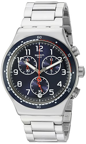 Swatch Men's 'Swatchour' Quartz Stainless Steel Watch, Color:Silver-Toned (Model: YVS426G)