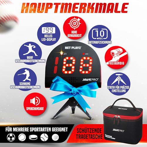NET PLAYZ Baseballradare, Trainingsgeräte mit Geschwindigkeitssensoren | Baseball Geschenke, Hightech-Gadgets und Ausrüstung für Baseballspieler