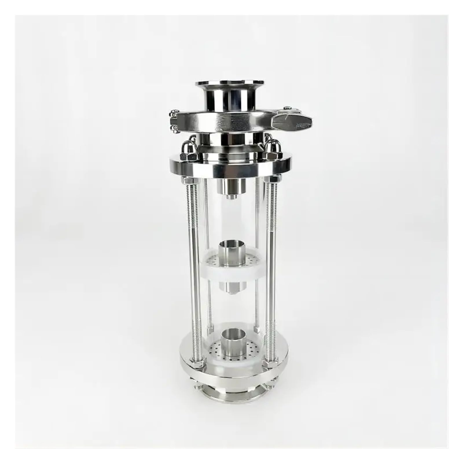 Colonna for Lenti di Distillazione Colonna di Lenti di distillazione da 2" a 3 Piani con Set di Piastre a Bolle in Acciaio Inossidabile 304, Unione con Vetro Spia Tri-Clamp(B1)