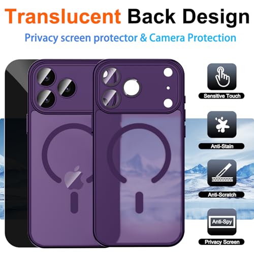 Image of Magnetic for iPhone 17 Pro Max Case, Shockproof Phone Cover, Purple