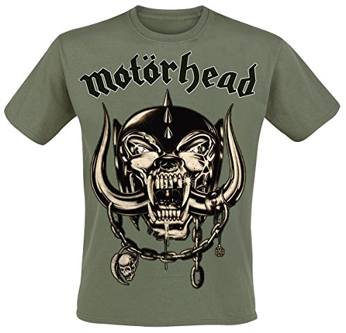 Motörhead Army Green Warpig Homme T-Shirt Manches Courtes Olive Regular/Coupe Standard - Les Beatles, Paul McCartney, John Lennon, RIngo Starr, George Harrison Motörhead Army Green Warpig Homme T-Shirt Manches Courtes Olive Regular/Coupe Standard – Image 5