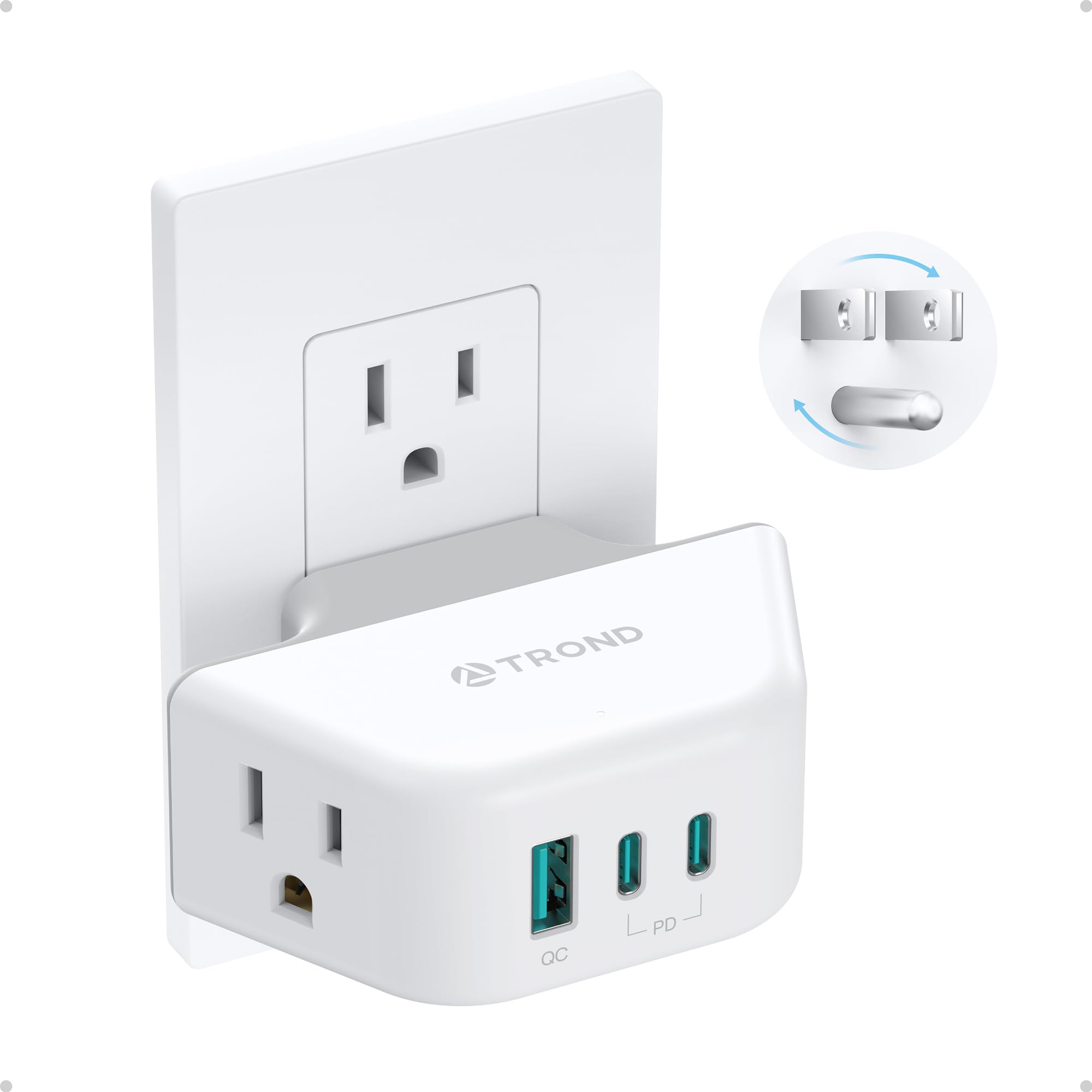 TROND 2-Pack Outlet Extender - Multi Plug Adapter -30 TROND 2-Pack Outlet Extender - Multi Plug Adapter -30