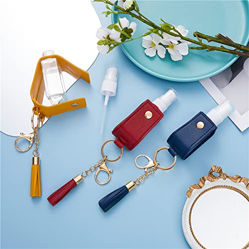 Lucktao 4 Stück 30 ml Sprühflasche parfümzerstäuber Schlüsselanhänger Tragbare Quetschflasche Wiederverwendbare parfum… - Image 7