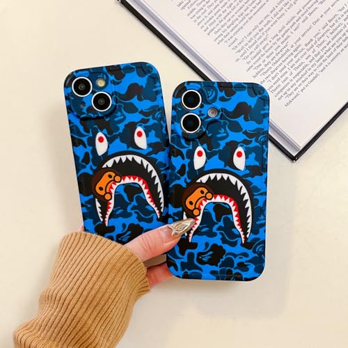 Coque iPhone 15 requin bleu Hoolcase en silicone souple - 3