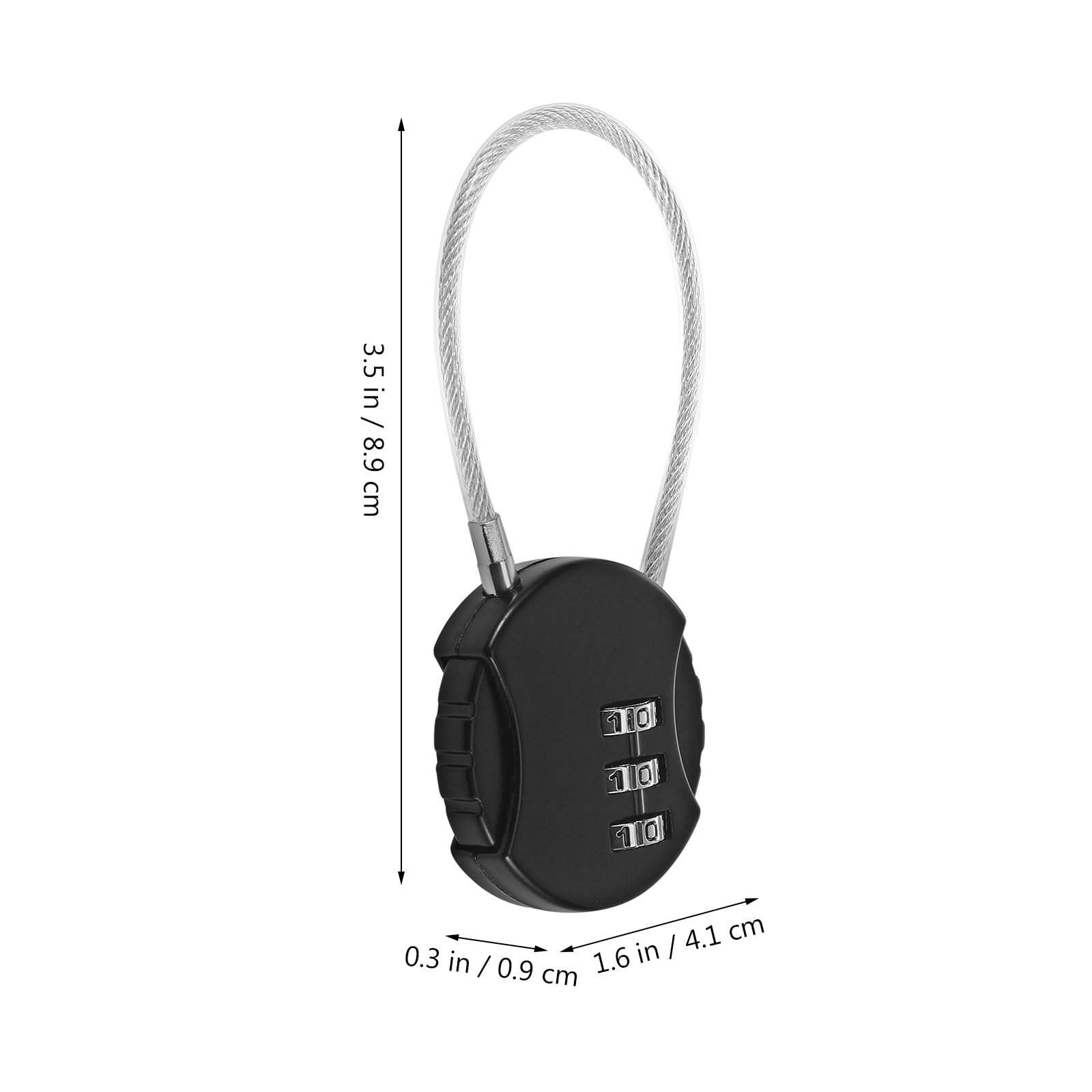 10 Stück Gepäckschlösser mit Code und Drahtseil für Koffer Rucksack