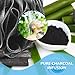 SHOWER BOUQUET Loofah-Charcoal Bath-Sponge-4-Pack // Extra-Large 75g Soft Mesh Black Loofa Lufa Loufa Luffa Puff Set/Exfoliating Body Scrubber for Women and Men - Exfoliate & Soothe Face & Body