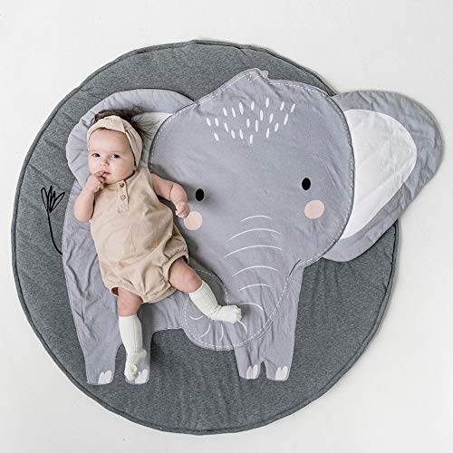 zmigrapddn Baby Kids' Crawling Play Game Blanket Carpet Cartoon Elephant Pattern Floor Mat Soft Nursery Floor Pad Rug Baby Dedrooom Decor Elephant