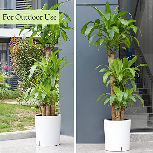 Sarosora Large Round Self Watering Planter Pot 12.5'' For Home Garden Patio Tall Tree #TOP3