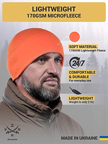 2Sbr 2Sabers Warm Lightweight 170 Fleece Watch Cap - Men Women - Army Skull Beanie Hat #TOP1