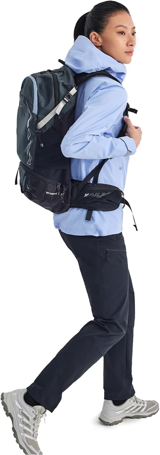 KAILAS Women's Raincoat Outdoor Hardshell Jacket Packable Lightweight Waterproof Hooded Jacket Hiking Travel