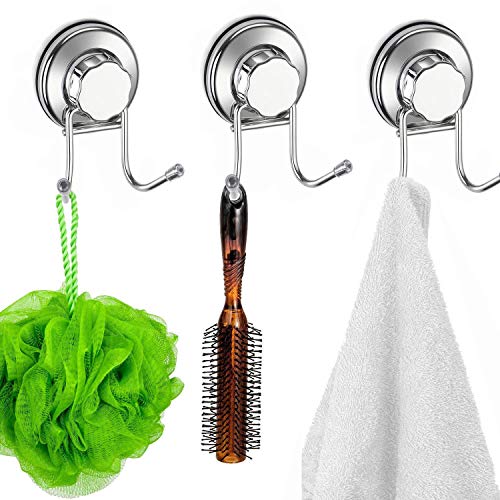 Arcci Suction Cup Shower Caddy 3 Pack, Stainless Steel Bathroom Storage Shower Organizer Shelves, Suction Bar Soap Dish Holder & Bath Hook, Shower Shelf Basket For Inside Shower, Bathroom Organization #TOP7