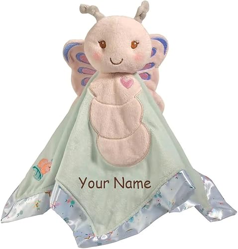 Miniatura 3 de Douglas Manta de bebé  Manta de mariposa rosa personalizada  Juguetes para bebés Recuerdo de animales de peluche con nombre personalizado
