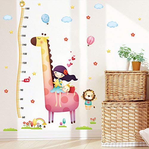 Finebo Dessin Anime Animal Hibou Croissance Hauteur Toise Amovible Stickers Muraux Autocollants Enfants Bebe Chambre Pepiniere Diy Decoratif Stickers Mural Stickers Muraux Bebe Puericulture