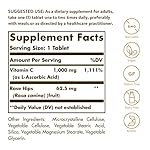 Solgar Vitamin C 1000 mg with Rose Hips, 250 Tablets - Antioxidant & Immune Support - Overall Health - Supports Healthy Skin & Joints - Non GMO, Vegan, Gluten Free, Dairy Free, Kosher - 250 Servings - Image 2