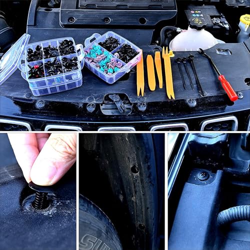 35PCS Engine Under Cover Splash Shield Guard Body Bolts Screws, Bumper Fender Liner Push Retainer Fastener Rivet Clips, Bumper Clips Extruded U-Nuts Kit for Replace G35 G37 FX35 FX45.