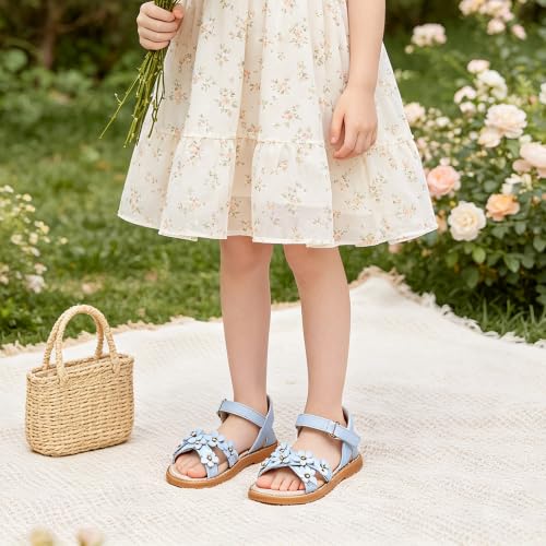 Image of Kiderence Toddler Flower Girl Sandals Open Toe Dress Shoes Wedding Party