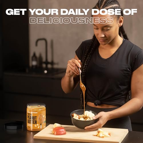 Body Attack Peanut Butter Creamy, 1kg - Erdnussbutter 30% Protein ohne Zuckerzusatz, vegan, ohne palmöl