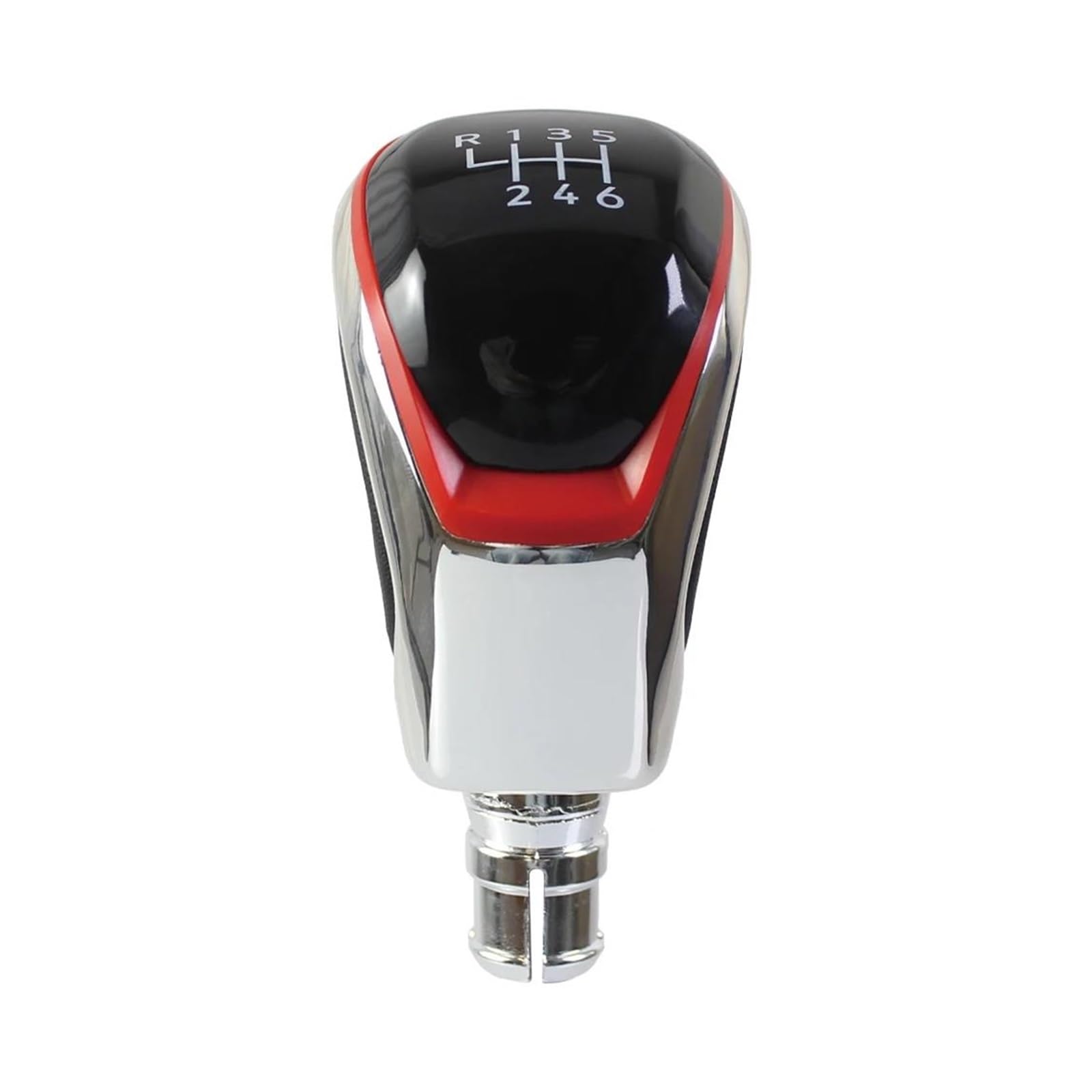 AHRPKAMERD Gear Shift Knob 1PCS for Golf 8 Manual 5 Speed 6 Speed 12mm Gear Shift Knob Shift knob(Silver-Red 6Speed)