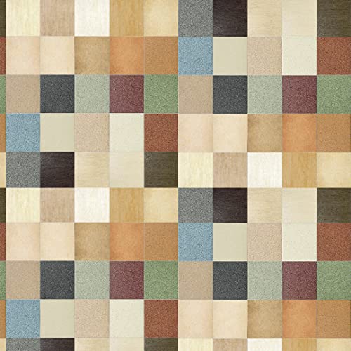 Papel de Parede Adesivo Lavável Pastilhas Azulejo Para Cozinha e Banheiro Colorido 3D - Pro Decor