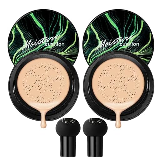2PCS Air Cushion Foundation Concealer Full Coverage CC Cream (Natural)