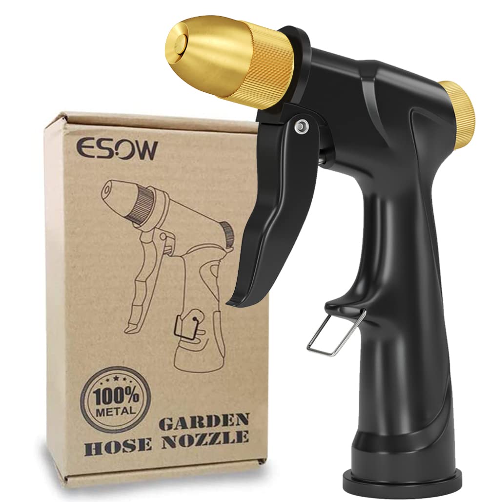 Buy ESOW Garden Hose Nozzle, 100 Heavy Duty Metal Spray with Full