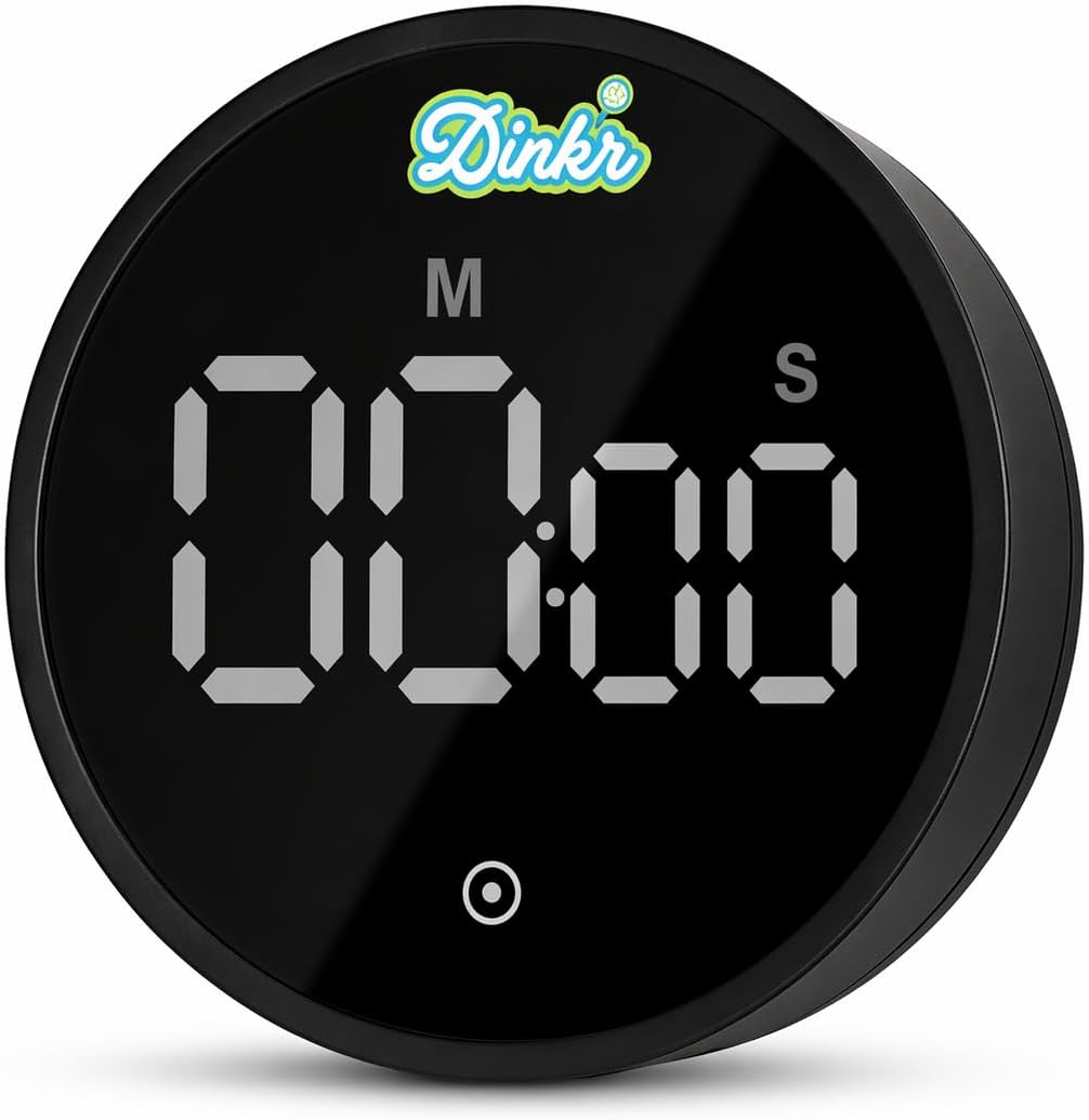 Dink’r Magnetic Pickleball Timer – Interval Training Timer for Pickleball Drills, Large Display, Loud Alarm, Strong Magnet for Net Post & Fence – Pickleball Training Equipment