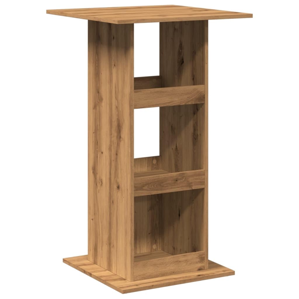 vidaXL Bartisch, Stehtisch mit Ablagen, Tresentisch Tisch für Küche Esszimmer, Küchentisch Loungetisch Bistrotisch, Artisan-Eiche Holzwerkstoff