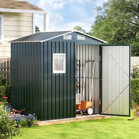 BreezZ 6x4FT Outdoor Steel Shed Cover