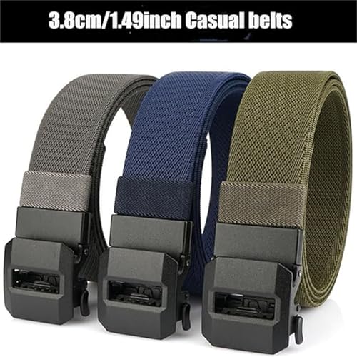 Exteriorm-U Belt, Adjustable Release Buckle Woven Waist Belt with Automatic Slide Buckle, For Men2