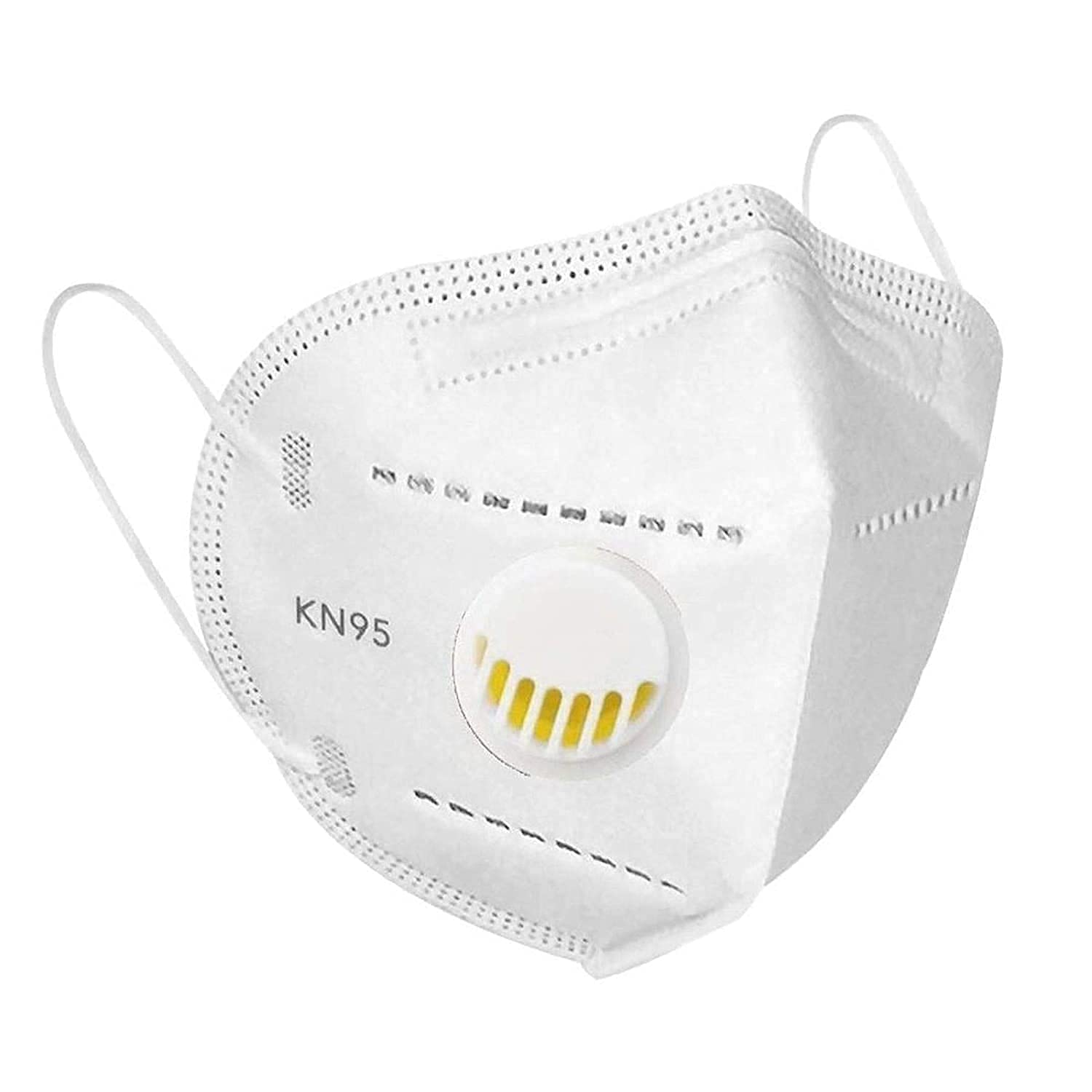 Trade Globe Non Woven Fabric KN 95 Five Layer Disposable Face Mask with Filter Valve & Nose Pin Respirator for Men & Women | Filter - >95% | White - Pack Of 10 (B0BSLK6VMY) Amazon Price History, Amazon Price Tracker