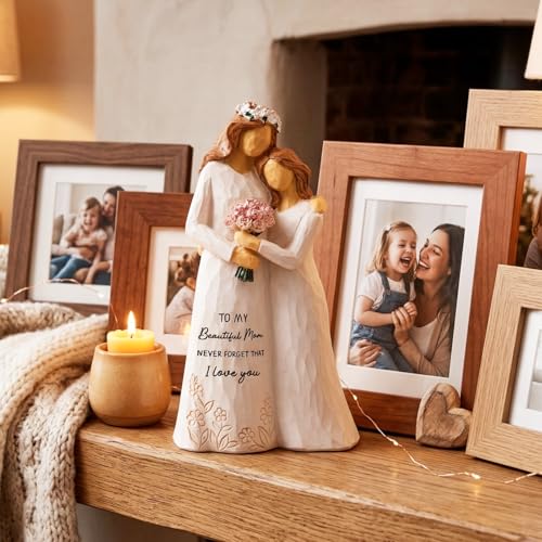 Figura decorativa madre e hija de resina 5.5 pulgadas miniatura 3