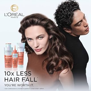 L'Oréal Paris Hair Expertise Density Booster Trio Set with Hair Serum, Aminexil-R for Fall Due to Breakage, Strengthening Formula, (3x Pieces, Shampoo, Conditioner, Serum)
