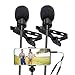 Lavalier Lapel Microphone, Kuyang 2 Pack Omnidirectional Mic for Smartphone, Desktop PC Computer, DSLR, Recording Mic for Podcast, Youtube, Vlogging, and Interview