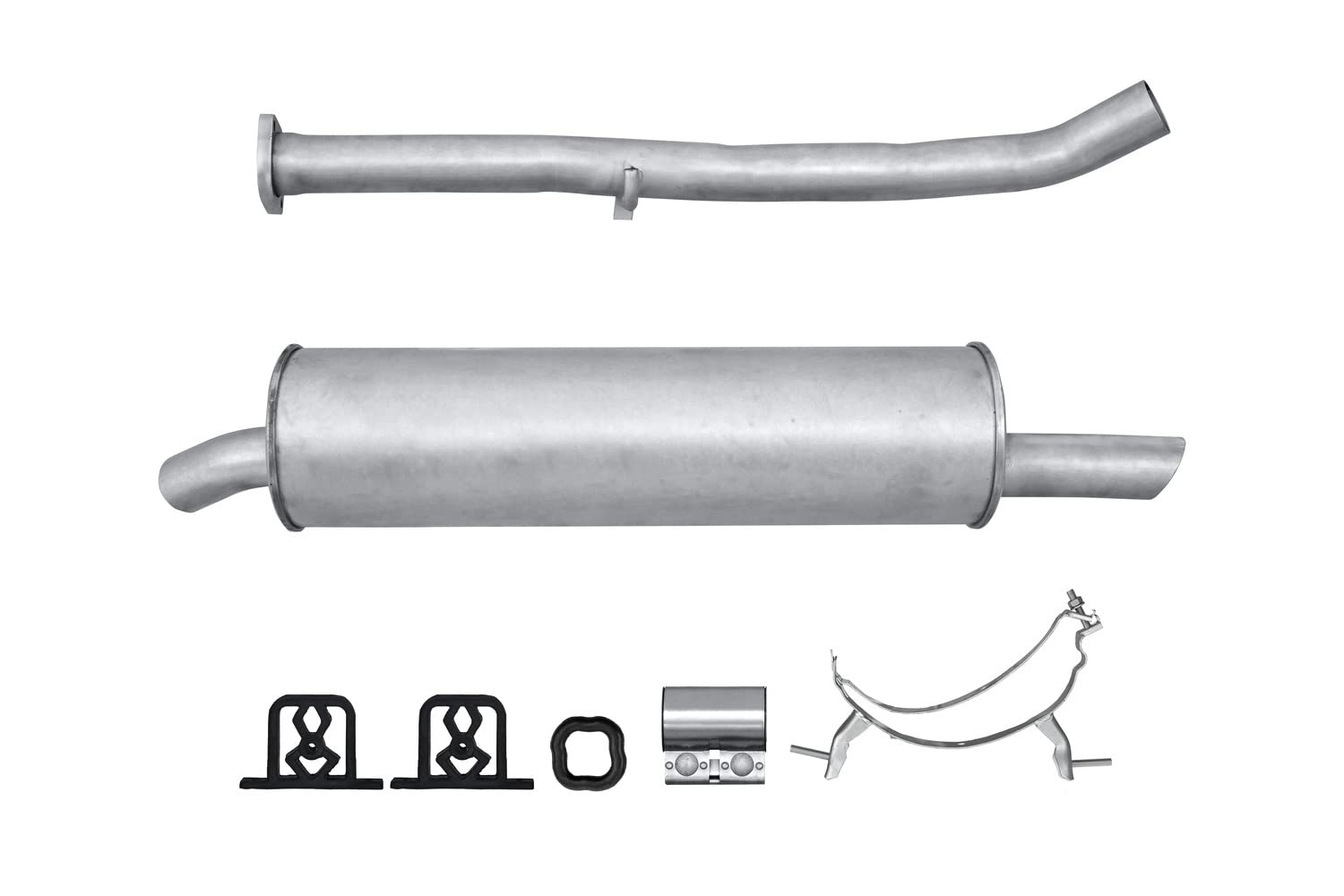 HELLA 8LD 366 026-901 Silenciador posterior - Easy2Fit® Kit - posterior - dos piezas - Juego con accesorios de montaje