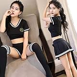 Kurzarm, süß und sexy Cheerleader Kleidung, weiches Material, leicht zu tragen, geeignet für 40-60 kg Schwester; Sexy attraktiv, lassen Sie attraktiver, schicke Mode.