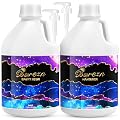 Bsrezn Epoxy Resin Kit 1 Gallon Kit with Pumps, Crystal Clear Easy Mix 1:1, Ideal for Bar Tables, Tabletops, Countertops & More (64Oz x 2)