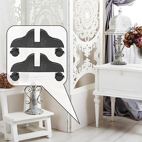 Ar Accessories 2pcs Folding Room Divider Stand Partition Room Dividers Feet Screen and Floor Protection Feet Movable Wheel for Bedroom Bathroom Office Black Accessories for