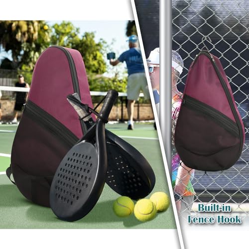 Image of Cosmos Padel Racket Bag Pickleball Paddle Sling Backpack Padel Racquet Storage Bag, Padel (Paddel Tennis) Equipment Carrying Bag with Mesh Pocket for 2 Paddles Ball Water Bottle & Accessory