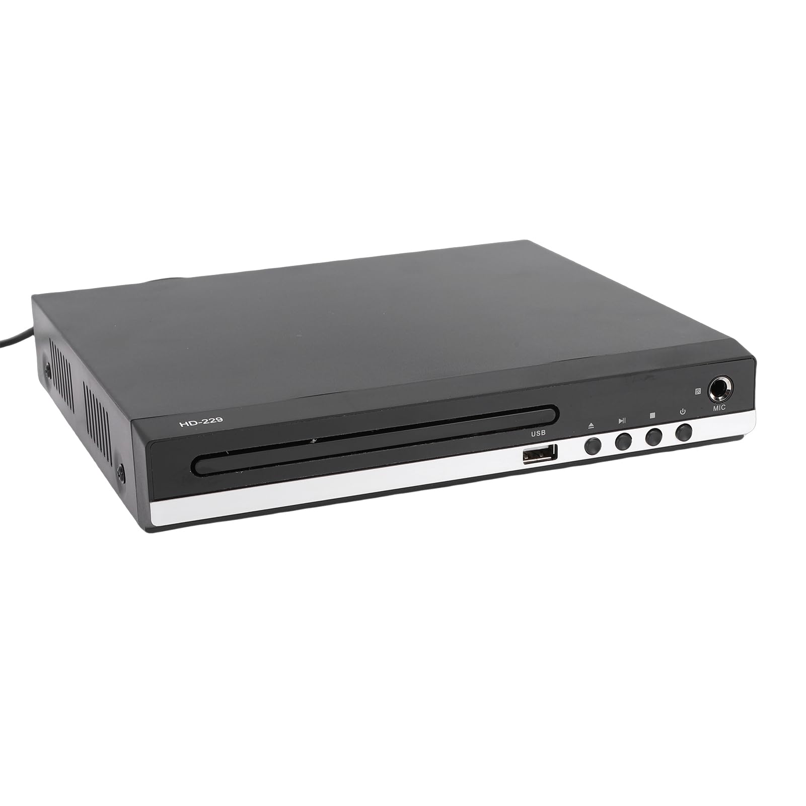 Ausla Lettore DVD CD per Tutte le Regioni Lettore Dischi DVD con Alloggiamento in ABS 1080P AV USB Karaoke Riprendi Riproduzione per TV Home Theater Serate di Cinema in Famiglia (Spina europea)