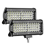 LTPAG 2pcs Focos LED Tractor, 7' 288W 28800LM Faros Trabajo LED 12V-24V Barra LED IP68 Impermeable Luz de Niebla para Coche,SUV, UTV, ATV, Off-road,Camión,Moto,Barco - Garantía de 2 años