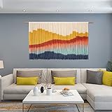 ZNKZJ Tapiz Hecho a Mano de macramé para Colgar en la Pared,A-150 x 90 cm