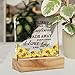 Acrylic Friendship Gift Best Friends Desk Decor for Bestie Bff, Bestie Friends Sunflower Decorative Clear Acrylic Desk Plaque Sign with Wood Stand Keepsake for Home Office