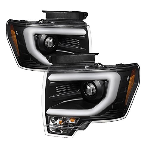 Spyder Auto Projector Headlights - Halogen - Light Bar DRL - Black - High/Low H7 5077592