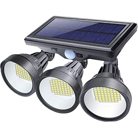 Solar Outdoor Lights, Kasonic Motion Sensor Security LED Lights, IP65 Waterproof, Cordless, Flood Light for Garage Yard Garden Porch, 7000K, 1 Pack Cover