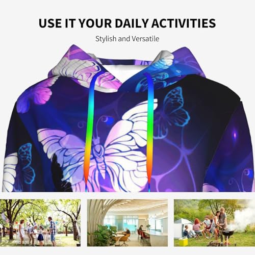 Sweat à capuche papillons de nuit graphique pour rompre avec les pulls tristes - 7